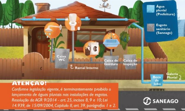Água da chuva não deve ser direcionada às redes de esgoto