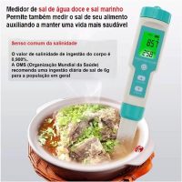 Medidor 7 em 1 Salinidade pH Temperatura Portátil Condutividade - A8789 - Image 4