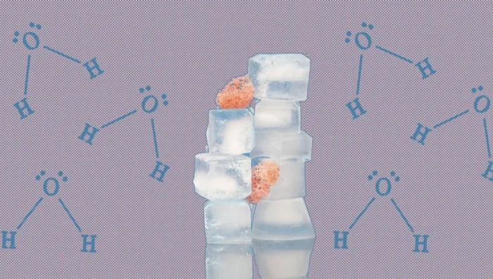 a-forma-da-agua gelo-em-laboratorio
