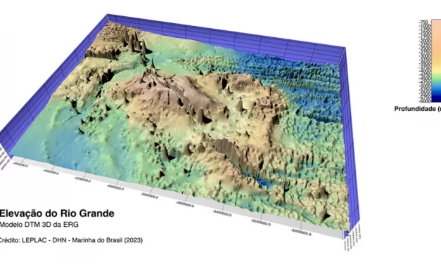 Elevação do Rio Grande já foi uma ilha tropical na frente do Brasil